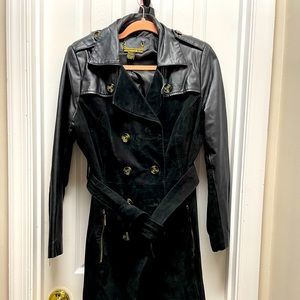 IMAN Leather Coat Jacket